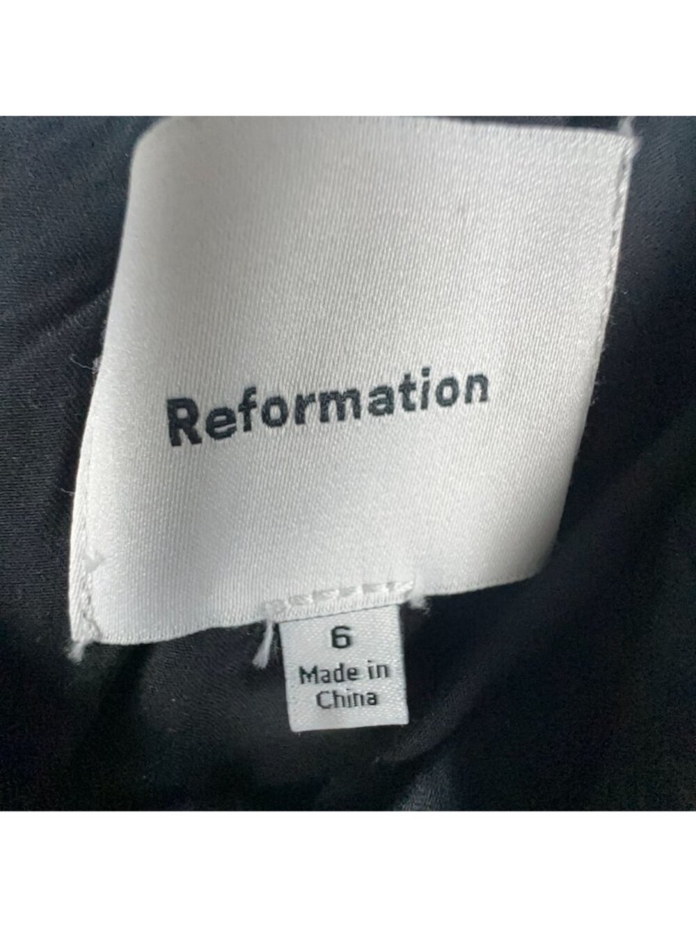Reformation Dress Size 6 Mini Luella Poplin Long Sleeve Black Pleated Square Nec - Picture 9 of 14